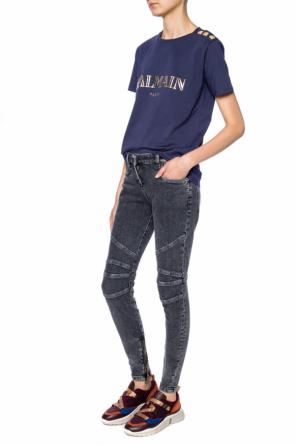 T-shirt with a printed logo, zdjęcie 2 T-shirt with a printed logo od Balmain